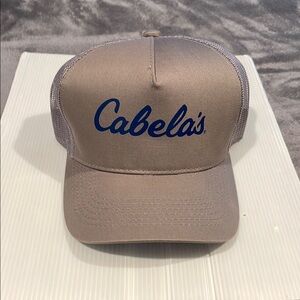 Cabela's Tan and Blue Cap